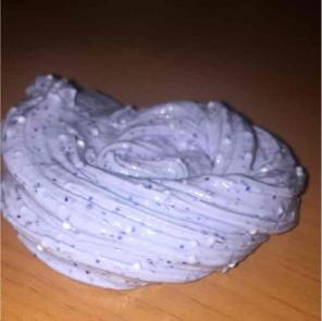 Blue floam with glitter