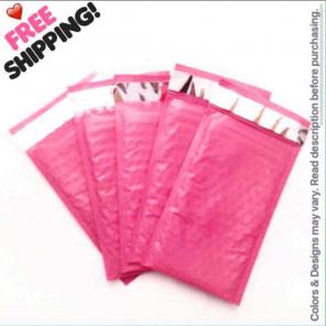 (30) 4.5x8 Pink Padded Bubble Mailers