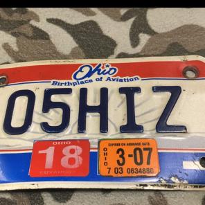 Old Ohio Licence Plate