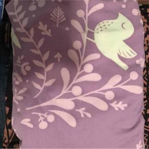 Tc BNWOT purple with birds and bunnies