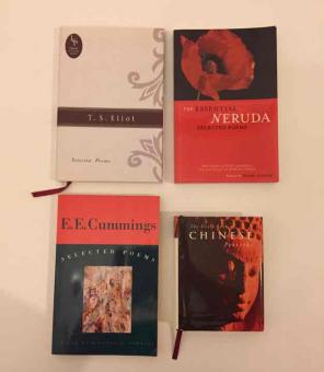 Neruda e e Cummings ts Eliot poetry book