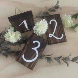 Wedding wood signs / table numbers
