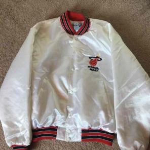 Miami heat swinger satin jacket