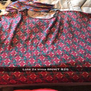 Lularoe 2x Irma BNWT