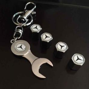 Mercedes benz tire valve set + keychain