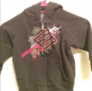 ENYCE BLACK ZIPPED HOODIE