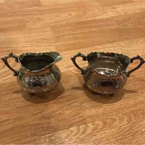 Nickel Sugar and Cream Set
