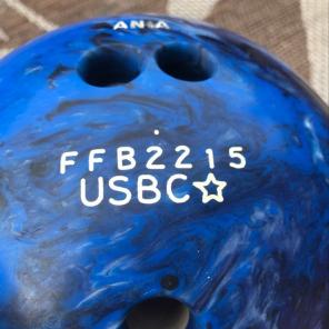 blue bowling ball