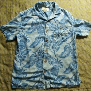 100% Silk Island Shores Floral Shirt L