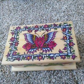 Tattoo butterfly jewelry box