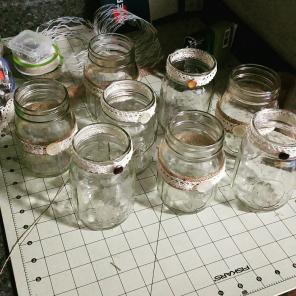 12 Ball Decorated Mason Jars