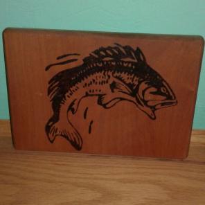 Largemouth Bass Woodburning