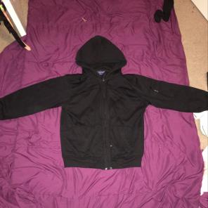 Black Double Zipped Hoddie