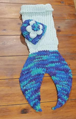 New born home made Mermaid blanket