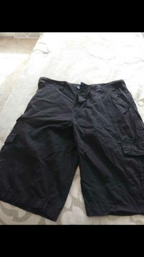 Black cargo shorts