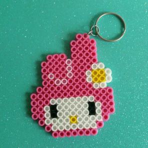 My Melody Perler Keychain