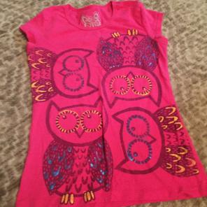 Girls 7/8 Owl Top