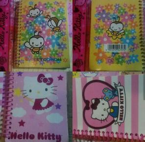 Sanrio spiral notebooks.