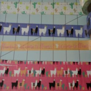 4 piece Llama washi tape set