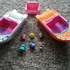 Squinkies, and polly pocket