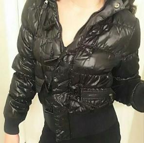 Women's Black Puff Coat