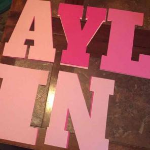 Card stock paper letters