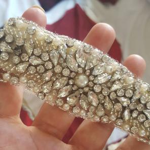 Crystal and Rhinestone Beaded Belt