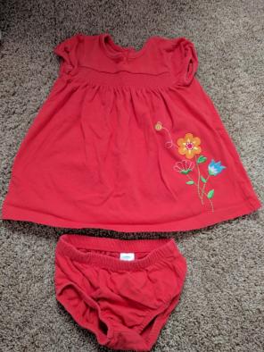 Carter's Red Flower Outfit