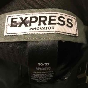 Express Innovator 30x32 Black Dress Pant