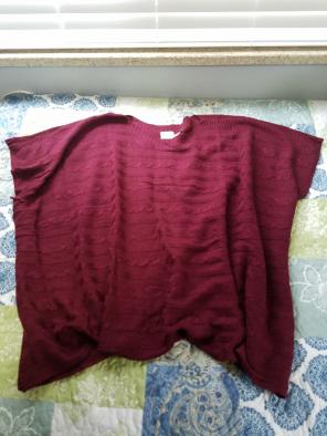 Plus size poncho sweater