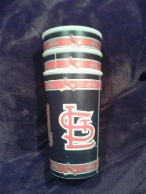 3 St Louis cardinals cups
