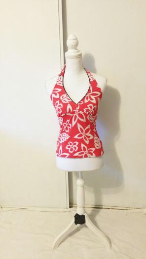 Croft & Barrow red floral tankini top