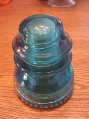 Blue Glass Railroad Light Cover