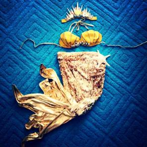 Gold sequin mermaid costume