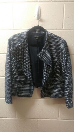 Navy with white design blazer