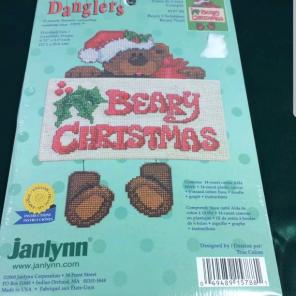 BEARY CHRISTMAS CROSS STITCH Janlynn New