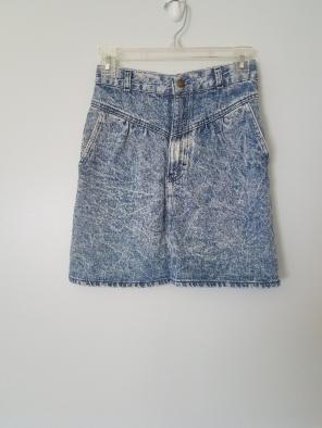 Vintage High Waisted Denim Mini Skirt
