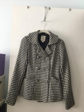 Tulle Houndstooth Peacoat
