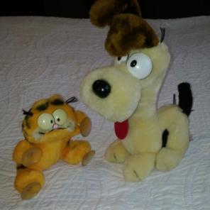 Vintage Garfield & Odie plush toys