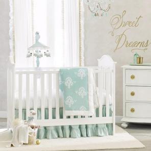 Lambs And Ivy Tiffany Blue Crib Bedding
