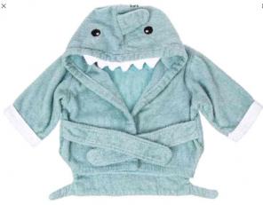 New Shark Hooded Towel 0-12 mos