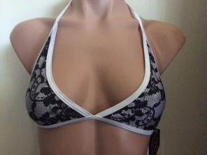 Lace Print Stripper/ Rave Bikini Top