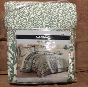 Cannon 3 Piece Quilt set Full/Queen