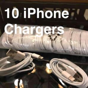 10 PACK OF iPHONE CHARGERS NEW