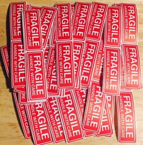 Free Ship: 20 Pc Small Fragile Stickers