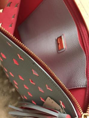 Neiman Marcus Pouch Clutch Pink And Blue