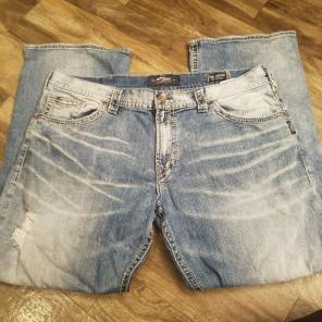 Men's silver jeans
