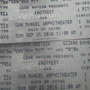 ON HOLD! Knotfest concert tickets!