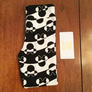 LuLaRoe S/M Disney Leggings Black White