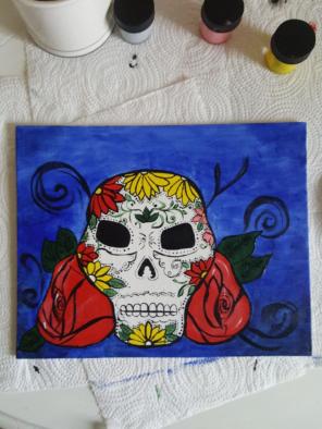 Sugar skull painting